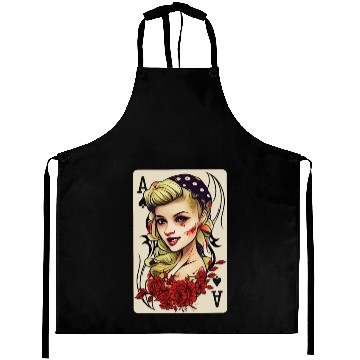 Discover Rockabilly 50s Pin Up Zombie Psychobilly Ace Card Aprons