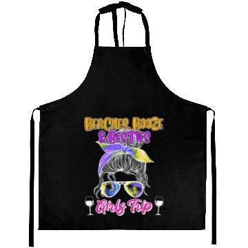 Discover Beaches Booze Besties Girls Trip Spring Break Aprons