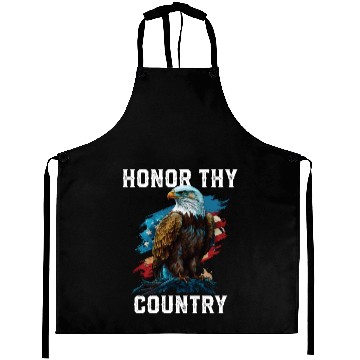 Discover Honor Thy Country American Bald Eagle America USA Aprons