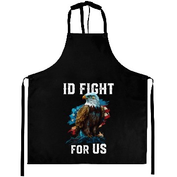 Discover I'd Fight for US American Bald Eagle America USA Aprons
