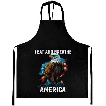 Discover I Eat and Breathe America American Bald Eagle Aprons