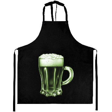 Discover beer mug green version 2 Aprons