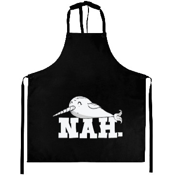 Discover Procrastinating Narwhal Lover Aquatic Animals Aprons