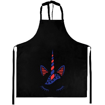 Discover USA Flag Unicorn Sublimation Aprons