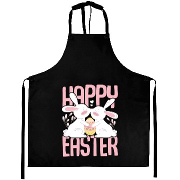 Discover Happy Easter Motif Easter Eggs Funny Easter Bunny Aprons