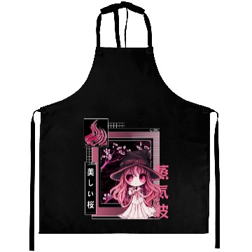 Discover Witch Chibi Japanese Vaporwave Aesthetic Pastel Go Aprons