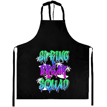 Discover Spring Break Squad Summer Vacation Spring Break Aprons