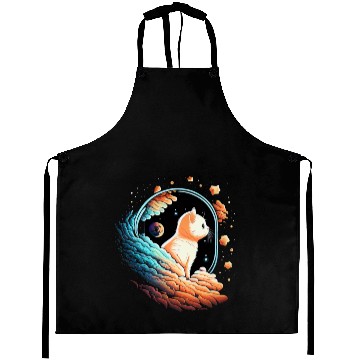 Discover Astronaut Cat Space Cat on Galaxy Cat Lover Aprons