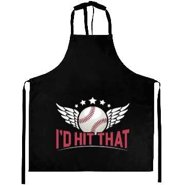 Discover I'd Hit That Baseball Player Baseball Coach Aprons