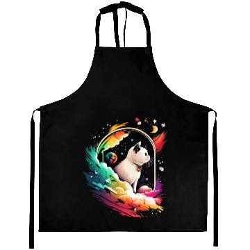 Discover Space Cat on Galaxy Cat Lover Aprons