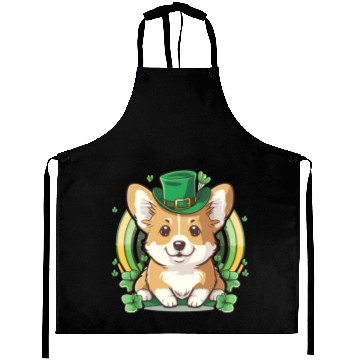 Discover st patricks day - chibi corgi dog Aprons