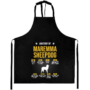 Discover Anatomy Of Maremma Sheepdog Funny Dog Lover Gift Aprons