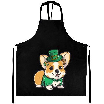 Discover st patricks day - chibi corgi dog Aprons