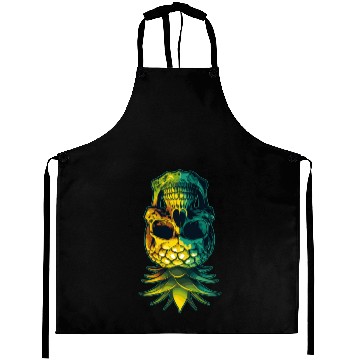 Discover Upside Down Pineapple Skull Swinger Swinging Gift Aprons
