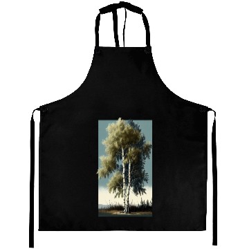 Discover Minimalist Birch Tree Art for Any Home Aprons