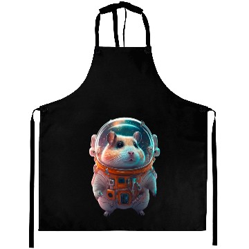 Discover Hamster astronaut spacesuit Aprons