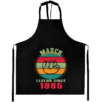 Discover March vintage 1985 38th birthday gift man Aprons