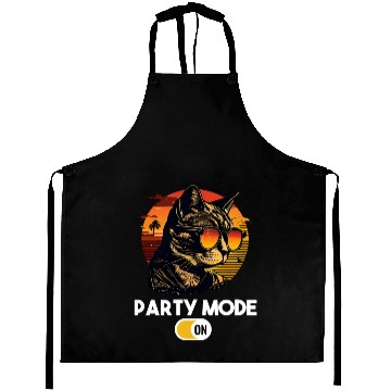Discover Retro Cat Vintage Sunset 80s 90s Sunglasses Aprons