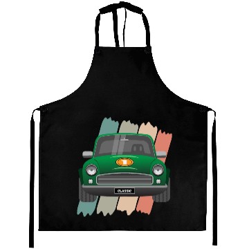 Discover Classic Car Racing Green Aprons