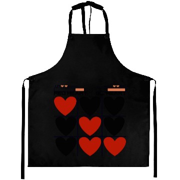 Discover Tic Tac Toe Red Heart vs. Black Heart Aprons