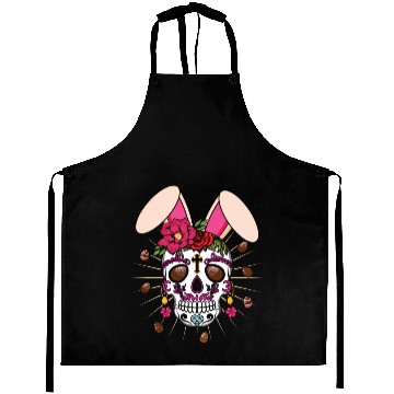 Discover Happy Easter Sunday Bunny El Dia De Los Muertos Aprons