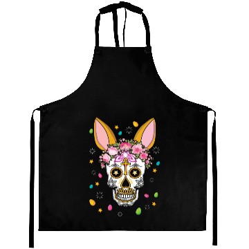 Discover Happy Easter Sunday Bunny Dia De Los Muertos Aprons
