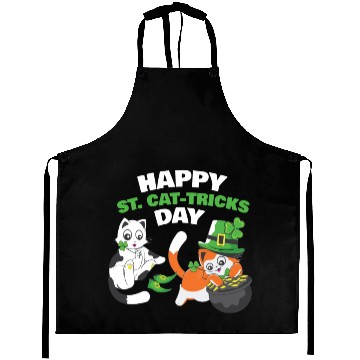 Discover Cat Happy St Catricks Day Ireland Aprons