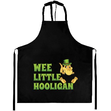 Discover Wee Little Hooligan t-rex Dinosaur St Patrick Day Aprons