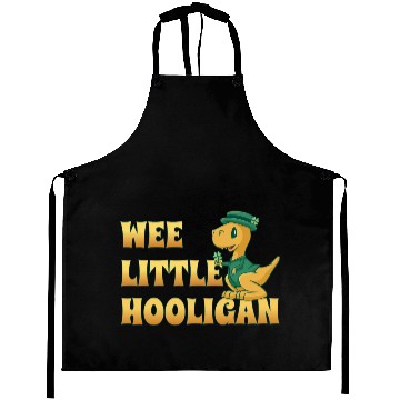 Discover Wee Lil Hooligan loves Dinosaur St Patrick Day Aprons