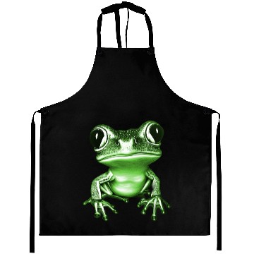 Discover cute tree frog green Aprons