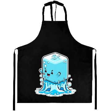 Discover Cute happy kawaii melting ice Aprons