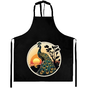 Discover Beautiful Peacock at Sunrise: A Tranquil Moment Aprons