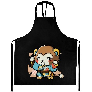 Discover lion in kimono Aprons