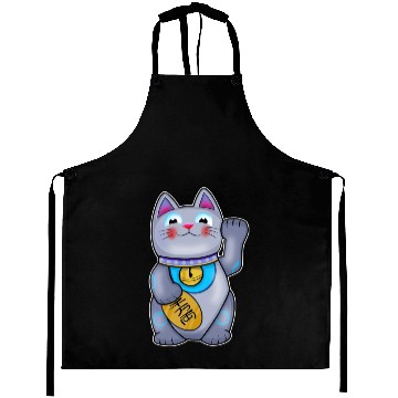 Discover Cute Helpful Maneki Neko Lucky Cat Aprons