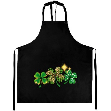 Discover Happy Patricks Day With Leaf Green And Leopard Aprons