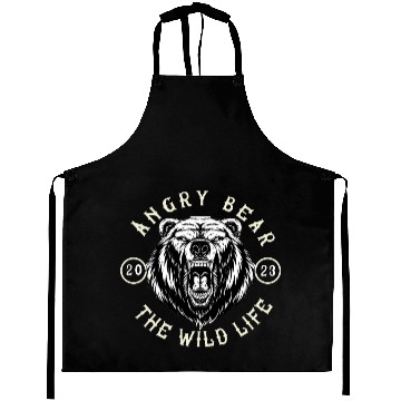 Discover Angry Bear | The wild life Aprons