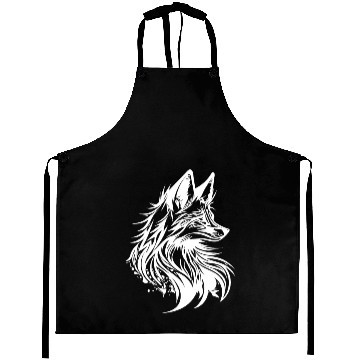 Discover Little Cunning Fox Portrait Tattoo Ink Aprons