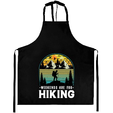 Discover Weekends Are For Hiking Nature Camping Aprons