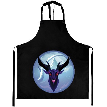 Discover Gothic Deer Goat Red Eyes Aprons