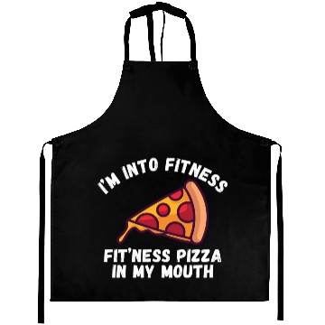Discover Fitness Pizza Funny Humorous Gym Aprons