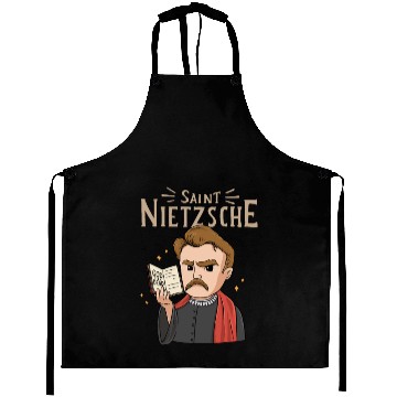 Discover Saint Nietzsche Design for a Philosophy Student Aprons