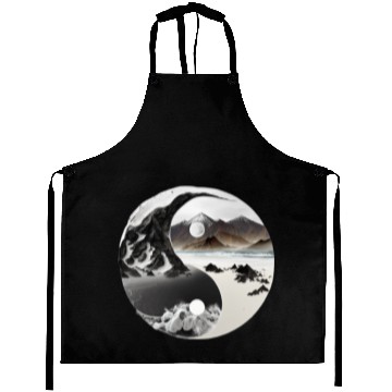 Discover Ying Yang - mountains - beach Aprons