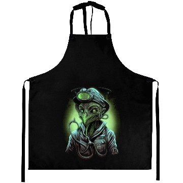 Discover Alien Nurse Stethoscope Syringe UFO Aprons