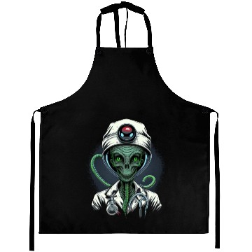Discover Alien Nurse Stethoscope Syringe UFO Aprons