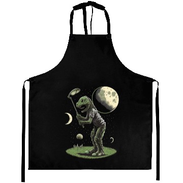 Discover Alien Playing Golf Golfer UFO Extraterrestrial Aprons