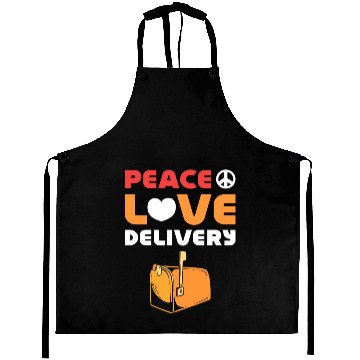 Discover Peace Love Deliver Postal Worker Mailman Postman Aprons