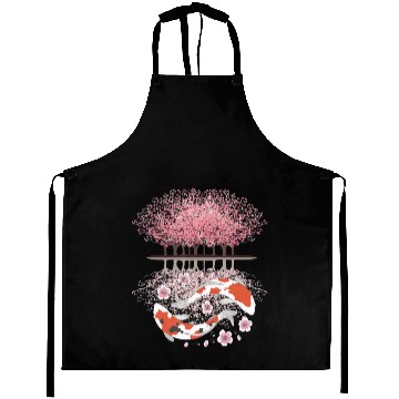Discover Koi Sakura Tree Upside Down Cherry Blossom Japanes Aprons