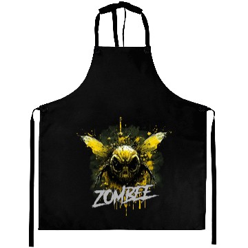 Discover Scary zombie horror bee Aprons