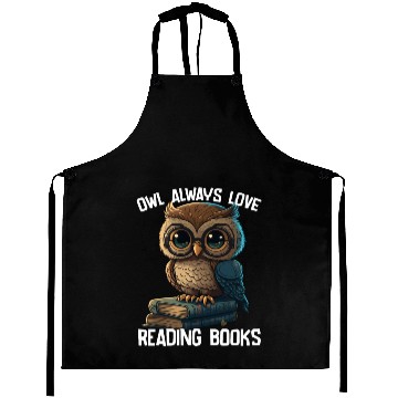Discover Owl Always Love Reading Books Aprons