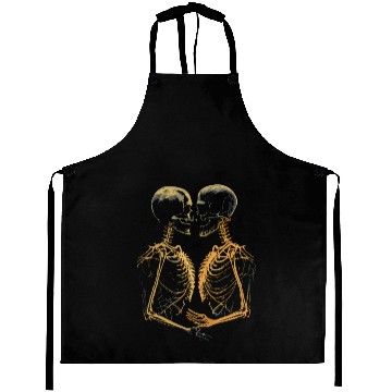 Discover Skeleton Embrace Kiss Aprons